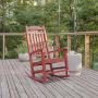 Roseto Serviliani 26" Wide Polystyrene Rocking Chair Red