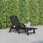 Roseto Jean 35" Wide Polyethylene Chaise Chair Black