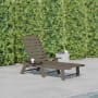Roseto Jean 35" Wide Polyethylene Chaise Chair Brown