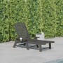 Roseto Jean 35" Wide Polyethylene Chaise Chair Gray
