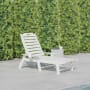 Roseto Jean 35" Wide Polyethylene Chaise Chair White