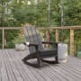 Roseto Jean 30" Wide Polyethylene Rocking Chair Gray