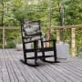 Roseto Ladon 27" Wide Polyethylene Rocking Chair Black