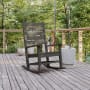 Roseto Ladon 27" Wide Polyethylene Rocking Chair Gray