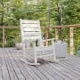 Roseto Ladon 27" Wide Polyethylene Rocking Chair White