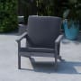 Roseto Keyla 30" Wide Polystyrene Framed Poly Resin Lounge Chair Gray / Gray