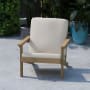 Roseto Keyla 30" Wide Polystyrene Framed Poly Resin Lounge Chair Natural Cedar / White