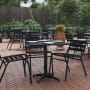 Roseto Delcina 28" Square Metal Top Aluminum Dining Table Black