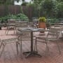 Roseto Delcina 28" Square Metal Top Aluminum Dining Table Bronze