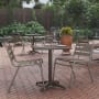 Roseto Delcina 24" Square Metal Top Aluminum Dining Table Bronze