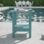 Roseto Jean 17" Wide Plastic Top Polyethylene Accent Table Blue