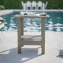 Roseto Jean 17" Wide Plastic Top Polyethylene Accent Table Brown