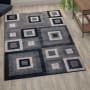Roseto Yosef 6' x 9' Cotton and Polypropylene Geometric Indoor Rectangular Area Rug Blue