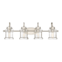Roseto Eastland 4 Light 32" Wide Bathroom Vanity Light Brushed Nickel