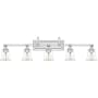 Roseto Barry 5 Light 42" Wide Bathroom Vanity Light Polished Chrome