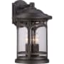 Roseto Clinton 3 Light 17-3/4" Tall Outdoor Wall Sconce with a Glass Shade Palladian Bronze
