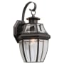 Roseto Coles Single Light 14" Tall Outdoor Wall Sconce Black