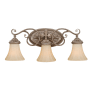 Roseto Beckham 3 Light 23" Wide Bathroom Vanity Light French Bronze