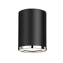 Roseto Simylus 5" Wide Flush Mount Ceiling Fixture Matte Black / Chrome
