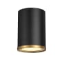 Roseto Simylus 5" Wide Flush Mount Ceiling Fixture Matte Black / Rubbed Brass
