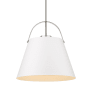 Roseto Carrillo 13" Wide Pendant Matte White / Brushed Nickel