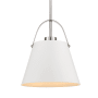 Roseto Carrillo 18" Wide Pendant Matte White / Brushed Nickel