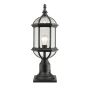 Roseto Lloyd 22" Tall Outdoor Pier Mount Post Light Black