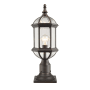 Roseto Lloyd 22" Tall Outdoor Pier Mount Post Light Rust