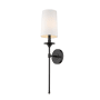 Roseto Josie 26" Tall Wall Sconce Matte Black