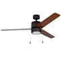 RP Lighting and Fans Aldea III 52" 3 Blade Indoor LED Ceiling Fan Oil Rubbed Bronze / Walnut