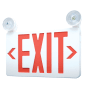 RP Lighting and Fans 12" Green LED High Output Remote Capable Exit Emergency Combo Light White / Red