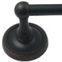 Rusticware Riverside 18" Traditional Single Towel Bar with Round Rope Edge Backplates Oil Rubbed Bronze