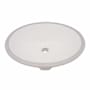 Ruvati Krona 18-1/2" Oval Porcelain Undermount Bathroom Sink with Overflow Biscuit