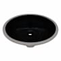 Ruvati Krona 18-1/2" Oval Porcelain Undermount Bathroom Sink with Overflow Black