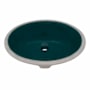 Ruvati Krona 18-1/2" Oval Porcelain Undermount Bathroom Sink with Overflow Emerald Green