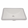 Ruvati Krona 18-1/2" Rectangular Porcelain Undermount Bathroom Sink with Overflow Biscuit