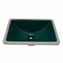 Ruvati Krona 18-1/2" Rectangular Porcelain Undermount Bathroom Sink with Overflow Emerald Green