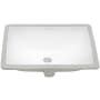 Ruvati Krona 20-1/2" Rectangular Porcelain Undermount Bathroom Sink with Overflow White