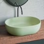 Ruvati Canali 18-7/8" Oval EpiStone Solid Surface Vessel Bathroom Sink Green