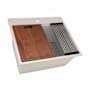 Ruvati epiRock 25" Drop In Single Basin Granite Composite Utility Sink Warm White