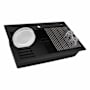 Ruvati epiCube 31-1/8" Drop In Single Basin Granite Composite Kitchen Sink with Basket Strainer and Cutting Board Black