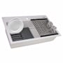 Ruvati epiCube 31-1/8" Drop In Single Basin Granite Composite Kitchen Sink with Basket Strainer and Cutting Board Matte White