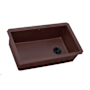 Ruvati epiGranite 31-3/4" Undermount Single Basin Granite Composite Kitchen Sink with Basket Strainer Carnelian Red
