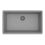 Ruvati epiGranite 33" Undermount Single Basin Granite Composite Kitchen Sink with Basket Strainer Urban Gray