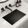 Ruvati Ariaso 13" Specialty Stainless Steel Undermount Bathroom Sink Gunmetal Black