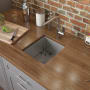 Ruvati Terraza 15" Undermount Single Basin Stainless Steel Bar Sink with Basket Strainer Stainless Steel