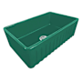 Ruvati Fiamma 33" Farmhouse Single Basin Fireclay Kitchen Sink with Basin Rack and Basket Strainer Emerald Green