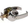 Sargent 65 Line Grade 2 Keyed Entry Single Cylinder Door Lever Set with L Lever and Push Button Turn Lock Polished Chrome