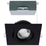 Satco Lighting ColorQuick LED Canless Recessed Fixture with 4" Adjustable Trims - IC Rated and Airtight Black