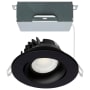 Satco Lighting ColorQuick LED Canless Recessed Fixture with 3-1/2" Adjustable Trims - IC Rated and Airtight Black